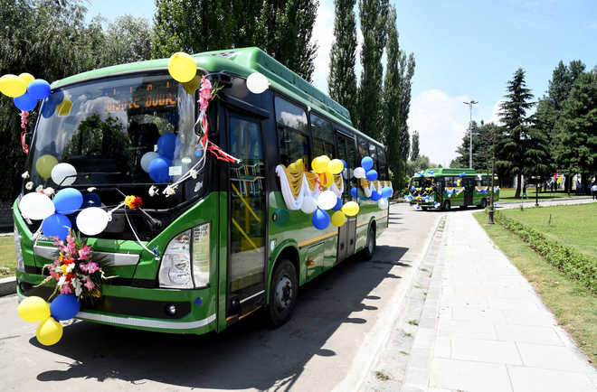 Electric buses, E-buses, electric buses in Srinagar, HVAC system, Srinagar Smart City