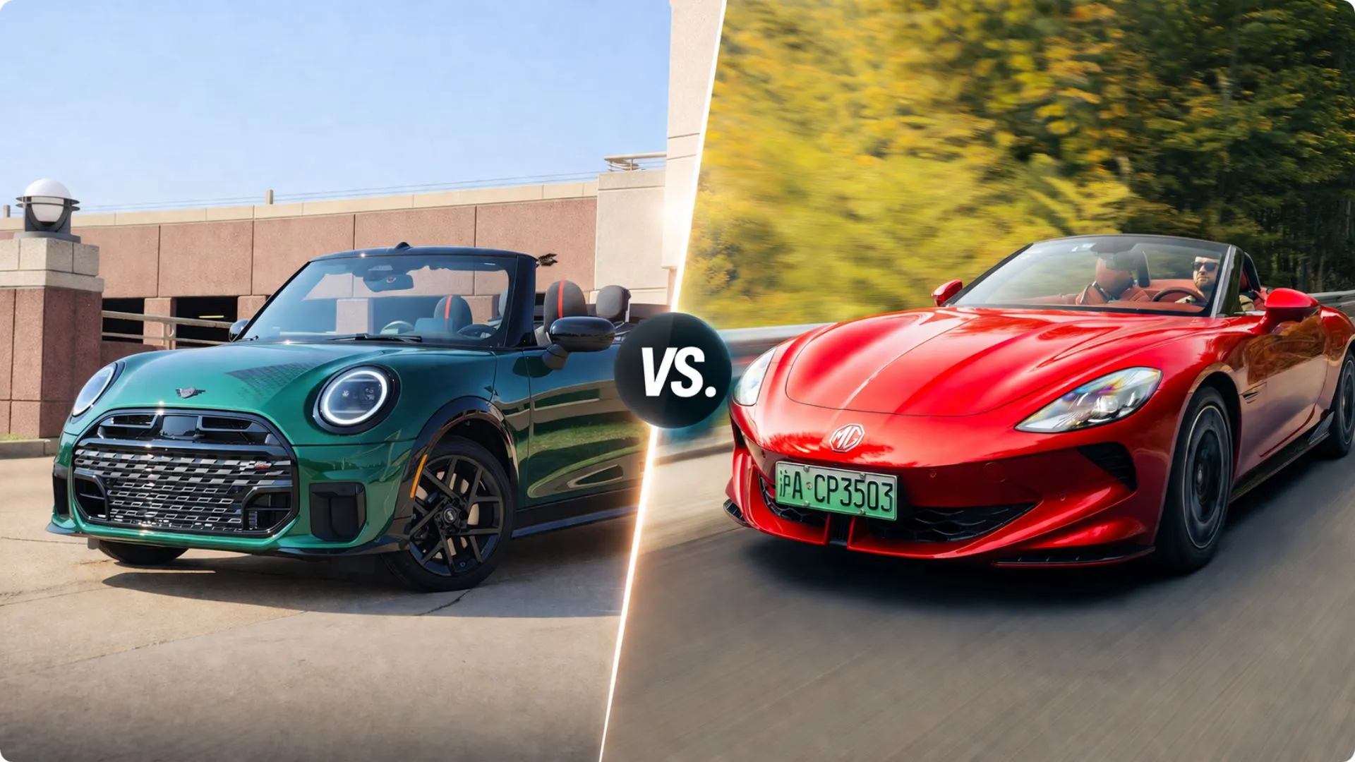 Mini Cooper S Convertible vs MG Cyberster 2026 India Price, Specs, Range