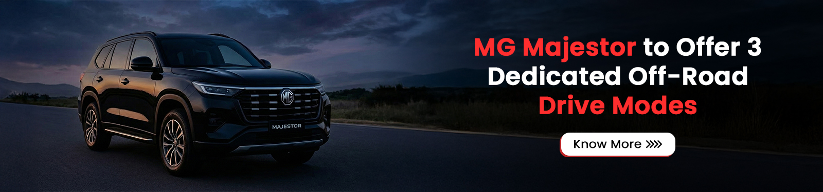MG Majestor to Offer 3 Dedicated Off-Road Drive Modes