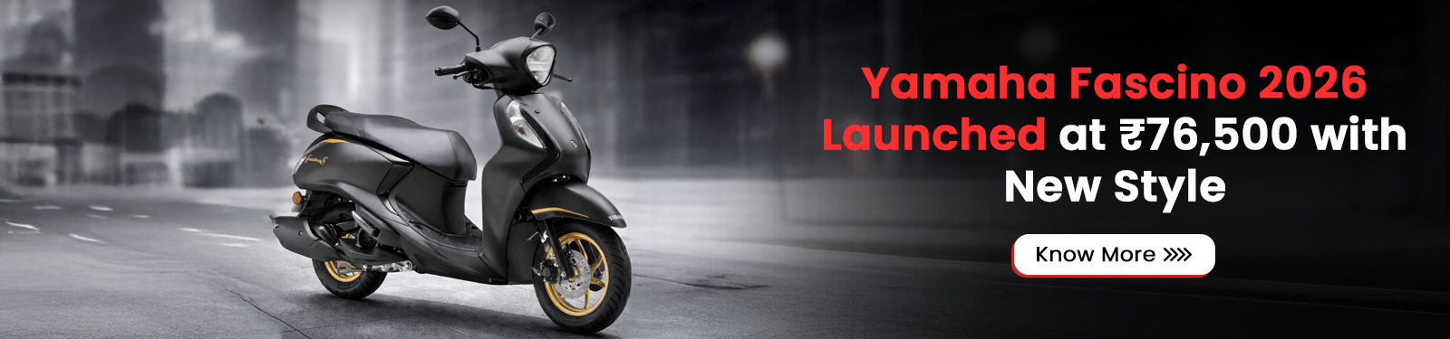 2026 Yamaha Fascino Launched at ₹76,500 with New Style