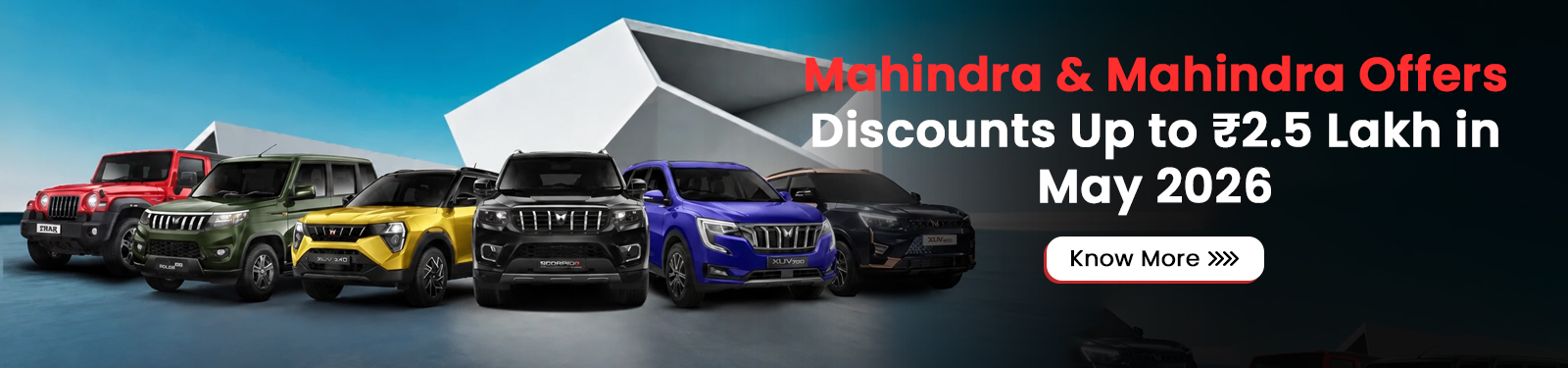 Mahindra & Mahindra Offers Discounts Up to ₹2.5 Lakh in May 2026