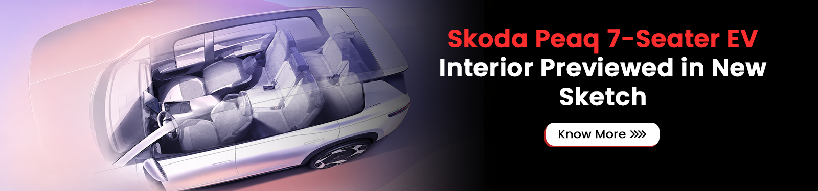Skoda Peaq 7-Seater EV Interior Previewed in New Sketch