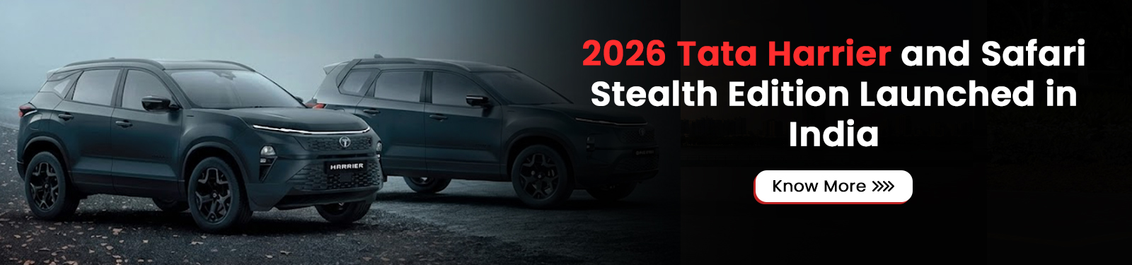 2026 Tata Harrier and Safari Stealth Edition Launched in India
