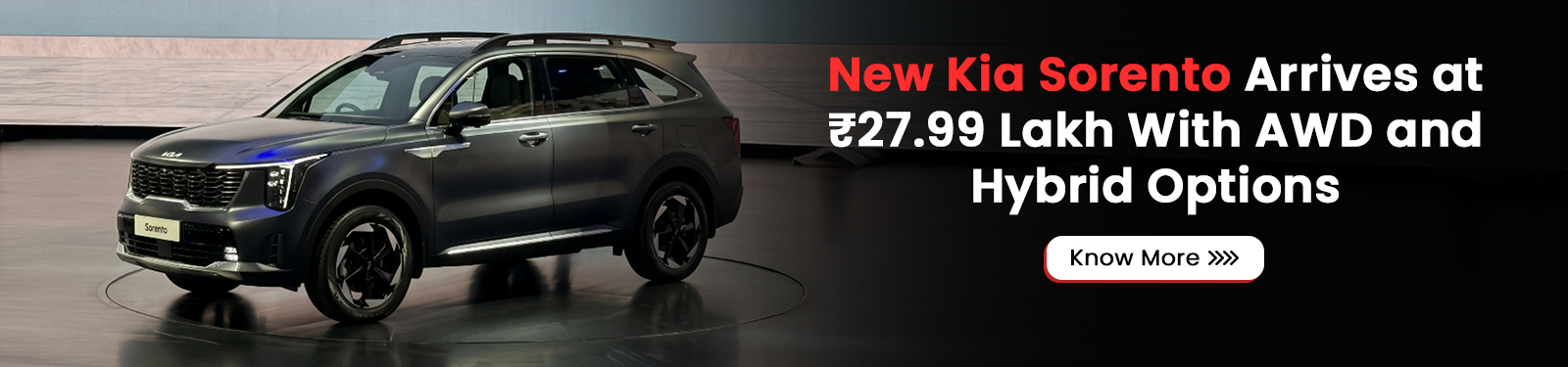 New Kia Sorento Arrives at ₹27.99 Lakh With AWD and Hybrid Options