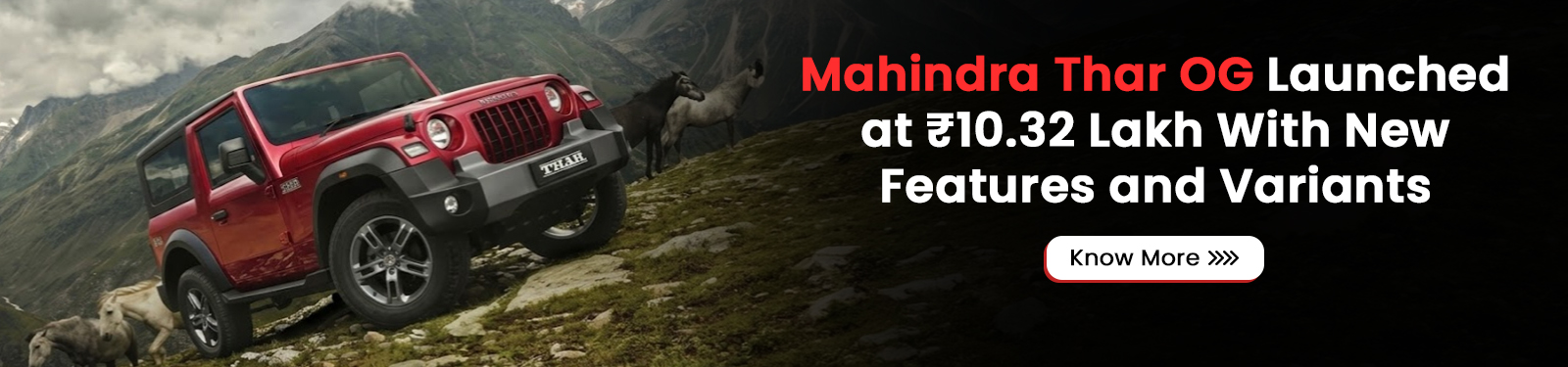 Mahindra Thar OG Launched at ₹10.32 Lakh With New Features and Variants