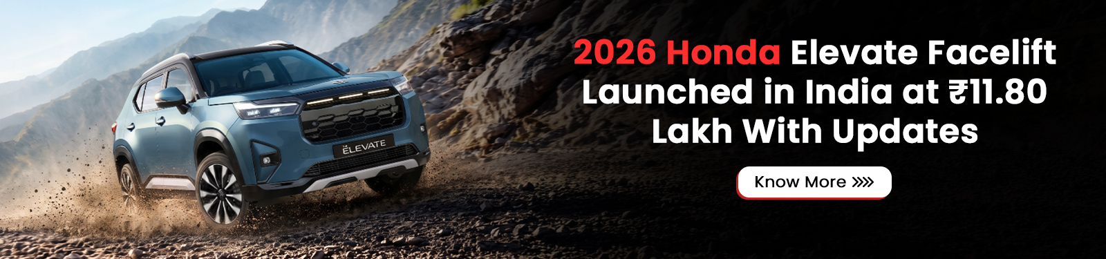 2026 Honda Elevate Facelift Launched in India at ₹11.80 Lakh With Updates