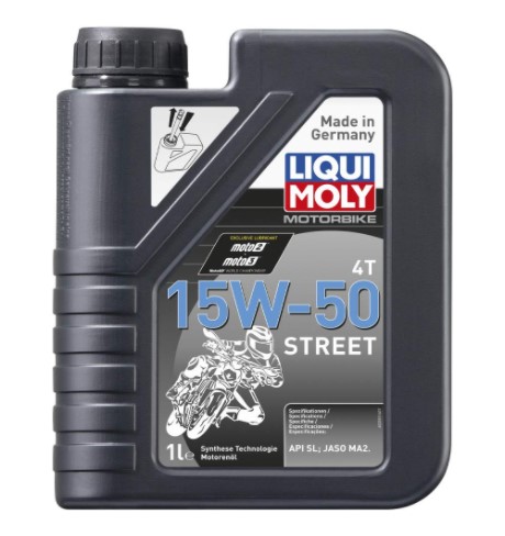  LIQUI MOLY 2555 Motorbike 15W-50 4T Street Synthetic Technology Engine Oil For Bikes