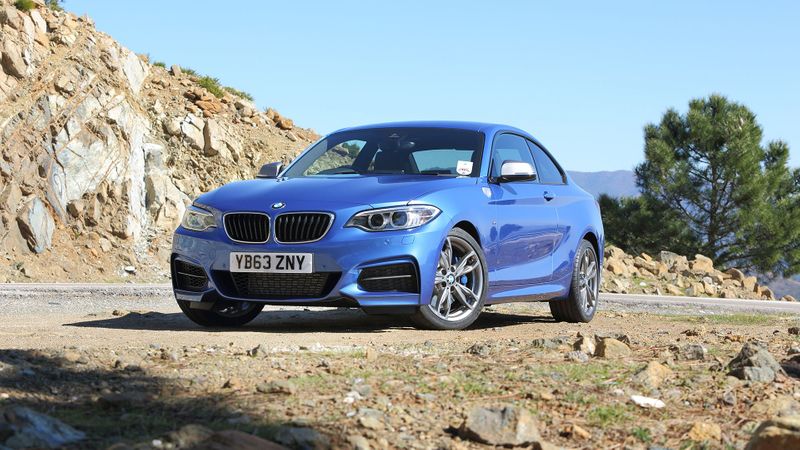 BMW car parked on road