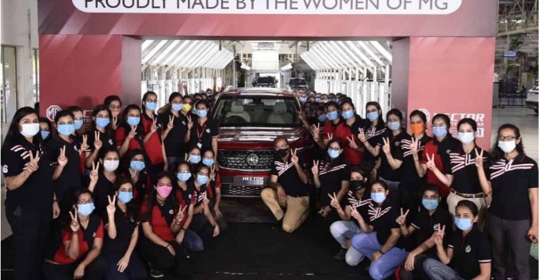 MG Motors India rolls out 50,000th MG Hector proudly made by the women of MG
