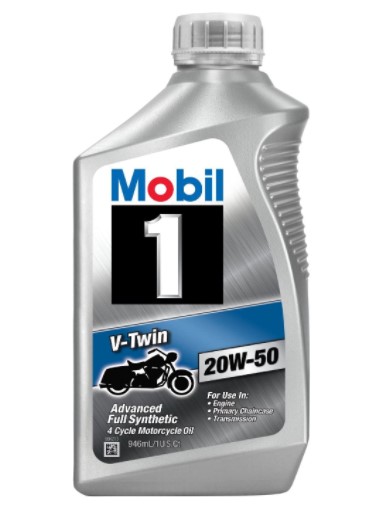 Mobil 1 96936 20W-50 V-Twin Synthetic Engine Oil For Bikes
