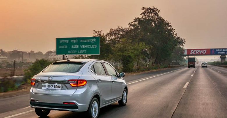 car running on road